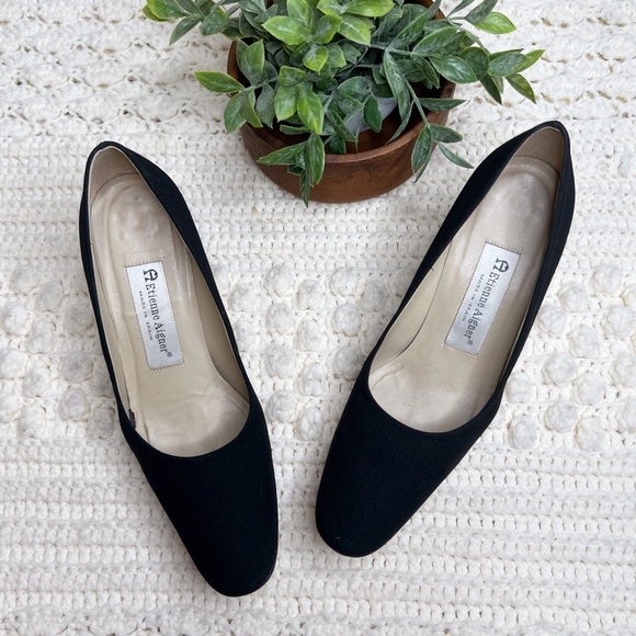 ETIENNE AIGNER Vintage Women’s Dreamer Heel Pumps Black Leather 7 - Picture 13 of 13